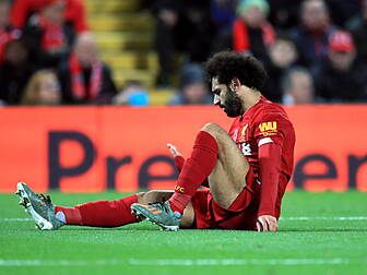 Mo Salah pictured in protectiv...